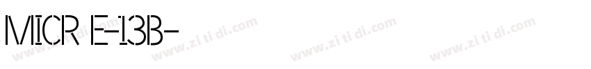 MICR E-13B字体转换